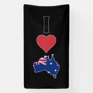 Vertikal I Liebe Australien / Ich Herz Australien Banner