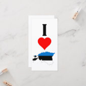 Vertikal I Liebe Estland / I Herz Estnisch Estnisc Karte (Vorderseite/Rückseite Beispiel)