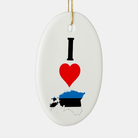 Vertikal I Liebe Estland / I Herz Estnisch Estnisc Keramik Ornament (Rechts)