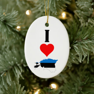 Vertikal I Liebe Estland / I Herz Estnisch Estnisc Keramik Ornament