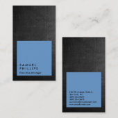 Vertikal Kalkboard blau beruflich schlicht Visitenkarte (Vorne/Hinten)