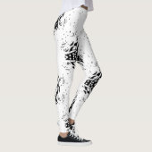 Vertikal, Kohle, Düne Leggings (Rechts)
