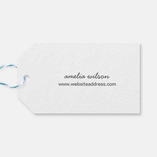 Vertikal kühl rustikal hergestellt mit Liebe Heart Geschenkanhänger (Rückseite Horizontal)