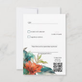 Vertikal + Liedanforderung Hibisken Serenade Parad RSVP Karte (Rückseite)