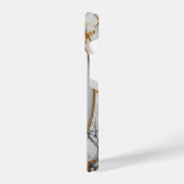 Vertikal Luxus Oval Rahmen mit Individuelle Name iPhone Hülle (Linke Seite)