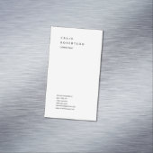 Vertikal Minimalistisch Schlicht Moderne Weiße Tre Magnetische Visitenkarte (Beispiel)