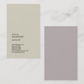 Vertikal Minimalistische, trendige Pastellfarben Visitenkarte (Vorne/Hinten)