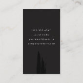 Vertikal mit Monogramm gespült Visitenkarte (Rückseite)