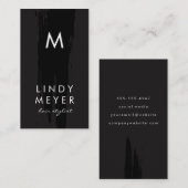 Vertikal mit Monogramm gespült Visitenkarte (Vorne/Hinten)