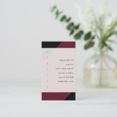 Vertikal mit Stripes gestalteter Text Visitenkarte (Stehend Vorderseite)