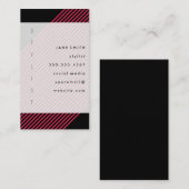 Vertikal mit Stripes gestalteter Text Visitenkarte (Vorne/Hinten)