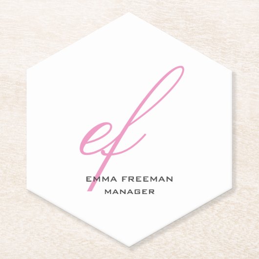 Vertikal, modern, rosa, grau, riesig untersetzer (Vorderseite)