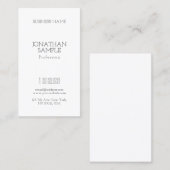 Vertikal Moderne Elegante Berufliche Trendy Visitenkarte (Vorne/Hinten)