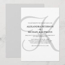 Vertikal Moderne klassische Monogramm bei grauer H