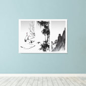 Vertikal-Orientalischer Bildlauf Leinwanddruck (Insitu (Holzboden))