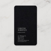 Vertikal Premium Black Trendy Professlonie Visitenkarte (Vorderseite)