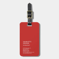 Vertikal Red Trendy Minimalistisch Elegant Einfach