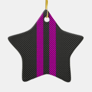 Vertikal rosa Racing Stripes im Carbon Fibre Style Keramikornament
