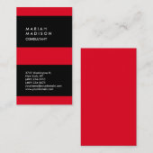 Vertikal roter Streifen trendy Visitenkarte (Vorne/Hinten)