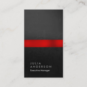 Vertikal rotes schwarzes Muster beruflich schlicht Visitenkarte