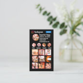 Vertikal rückwärts beruflicher instag tiktok visitenkarte (Stehend Vorderseite)