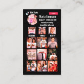 Vertikal rückwärts beruflicher instag tiktok visitenkarte (Rückseite)