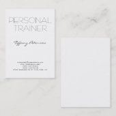 Vertikal sauberes Weiß Schlicht Einfache Personal  Visitenkarte (Vorne/Hinten)