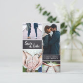 Vertikal Save the Date Multi-FotoCollage individue Ankündigungspostkarte (Stehend Vorderseite)