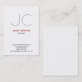 Vertikal schlicht, einfach, beruflich visitenkarte (Vorne/Hinten)