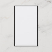 Vertikal Schlicht Einfach Schwarz-weiß Chic Attrak Visitenkarte (Rückseite)