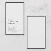 Vertikal Schlicht, einfach Schwarz-weiß grenzend M Visitenkarte (Vorne/Hinten)