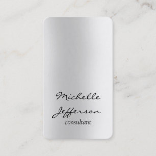 Vertikal Schlicht Grau Einzigartig Persönlich Visitenkarte