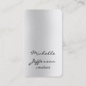 Vertikal Schlicht Grau Einzigartig Persönlich Visitenkarte (Vorderseite)