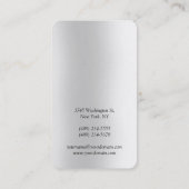 Vertikal Schlicht Grau Einzigartig Persönlich Visitenkarte (Rückseite)