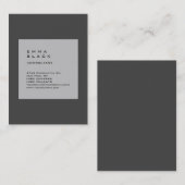 Vertikal Schlicht Gray Einzigartiger Stilberater Visitenkarte (Vorne/Hinten)