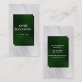 Vertikal Schlichte, graugrüne Visitenkarte (Vorne/Hinten)