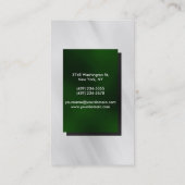 Vertikal Schlichte, graugrüne Visitenkarte (Rückseite)