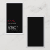 Vertikal Schlichte Schwarz-Weiß-Grenzberater Visitenkarte (Vorne/Hinten)