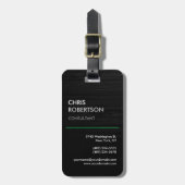 Vertikal Schwarz Grau attraktiv Gepäckanhänger (Vorderseite vertikal)