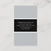 Vertikal Schwarz-Grau-Berufliche Visitenkarte (Rückseite)