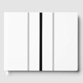 Vertikal schwarz-graue Streifen auf weiß Gästebuch