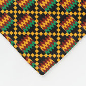Vertikal Schwarz, Grün, Rot, Gelb Kente Tuch Fleecedecke (Ecke)