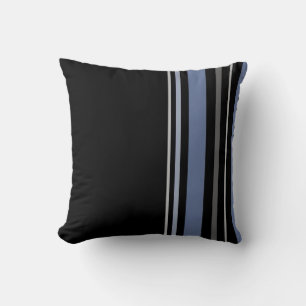 Vertikal Schwarz Multicolor Streifen Pillow Kissen