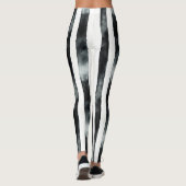 Vertikal Schwarz und Weiß Leggings (Rückseite)