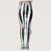 Vertikal Schwarz und Weiß Leggings (Vorderseite)