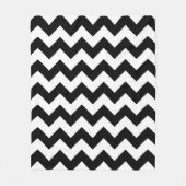 Vertikal schwarz und weiß Zigzag Fleecedecke (Vorderseite)