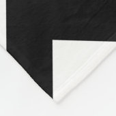 Vertikal schwarz und weiß Zigzag Fleecedecke (Ecke)