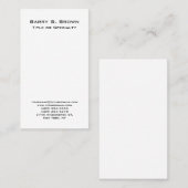 Vertikal Schwarz-weiß Einfach Schlicht Minimalisti Visitenkarte (Vorne/Hinten)