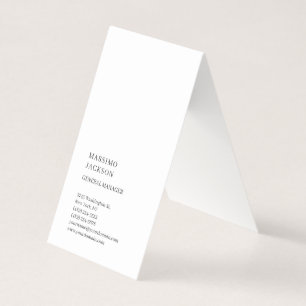 Vertikal Schwarz Weiß Trendig Minimalistisch Einfa Visitenkarten