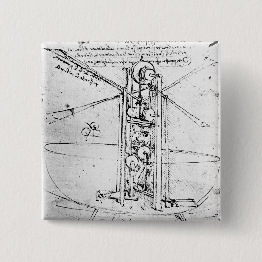 Vertikal stehendes Vogel-winged Fliegen Button (Vorderseite)